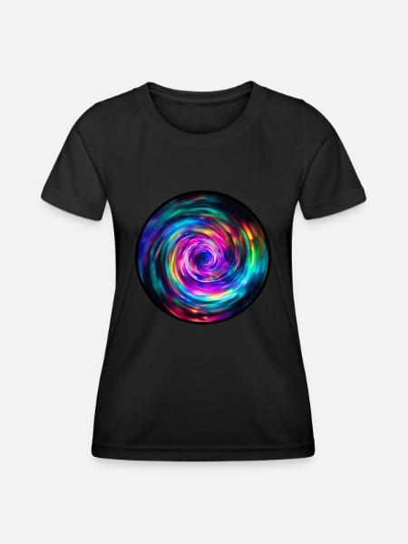 ZEITREISE - Frauen Funktions-T-Shirt - Schwarz