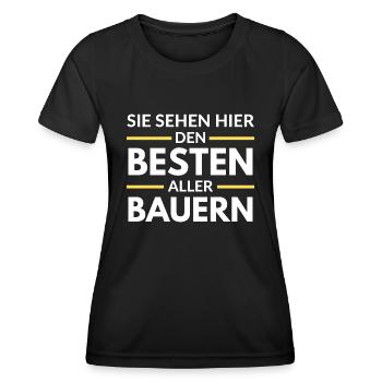 Sie sehen hier den Besten aller Bauern - Frauen Funktions-T-Shirt - Schwarz - Vorne - AI Model Female 172 light (172cm)