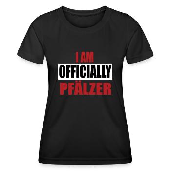 I am officially Pfälzer Pfalz Rheinland-Pfalz - Frauen Funktions-T-Shirt - Schwarz - Vorne - AI Model Female 172 light (172cm)
