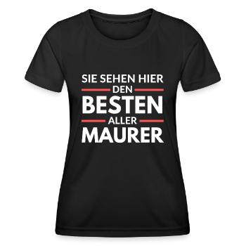 Sie sehen hier den Besten aller Maurer - Frauen Funktions-T-Shirt - Schwarz - Vorne - AI Model Female 172 light (172cm)