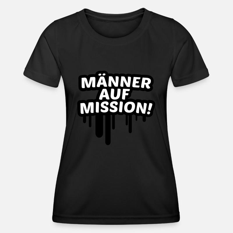 Men on a mission, JGA, crew, team 2c. - Women's Functional T-Shirt - black