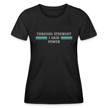 Power - Frauen Funktions-T-Shirt - Schwarz - Vorne - AI Model Female 172 light (172cm)