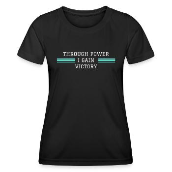 Victory - Frauen Funktions-T-Shirt - Schwarz - Vorne - AI Model Female 172 light (172cm)
