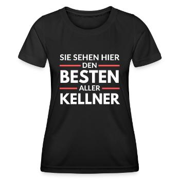 Sie sehen hier den Besten aller Kellner - Frauen Funktions-T-Shirt - Schwarz - Vorne - AI Model Female 172 light (172cm)