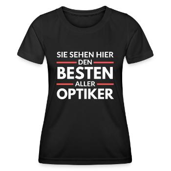Sie sehen hier den Besten aller Optiker - Frauen Funktions-T-Shirt - Schwarz - Vorne - AI Model Female 172 light (172cm)