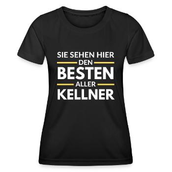 Sie sehen hier den Besten aller Kellner - Frauen Funktions-T-Shirt - Schwarz - Vorne - AI Model Female 172 light (172cm)