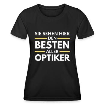 Sie sehen hier den Besten aller Optiker - Frauen Funktions-T-Shirt - Schwarz - Vorne - AI Model Female 172 light (172cm)