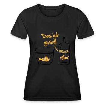Goldfish vodka Conception - T-shirt sport Femme - noir - Devant - AI Model Female 172 light (172cm)