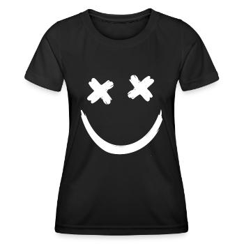 Dead Face Minimal Smile - Women's Functional T-Shirt - black - Front - AI Model Female 172 light (172cm)