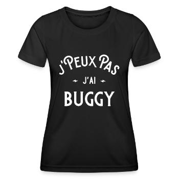je peux pas j'ai buggy idée cadeau humour - T-shirt sport Femme - noir - Devant - AI Model Female 172 light (172cm)