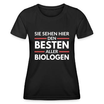 Sie sehen hier den Besten aller Biologen - Frauen Funktions-T-Shirt - Schwarz - Vorne - AI Model Female 172 light (172cm)