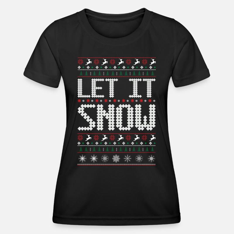 Let it snow - Women's Functional T-Shirt - black