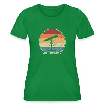 Rétro Cosmologiste Astronomie Photographe Starry Sky - T-shirt sport Femme - vert - Devant - AI Model Female 172 dark (172cm)