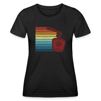 Retro Miso Shoyu Bowl Lover Tonkotsu Ramen - Women's Functional T-Shirt - black - Front - AI Model Female 172 light (172cm)