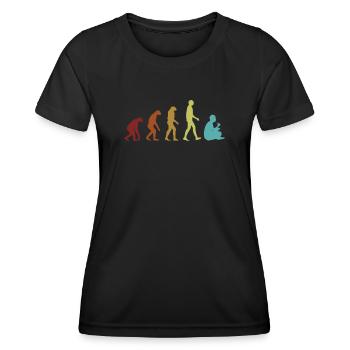 Ramen Evolution Schale Miso Shoyu Lover Tonkotsu - Frauen Funktions-T-Shirt - Schwarz - Vorne - AI Model Female 172 light (172cm)