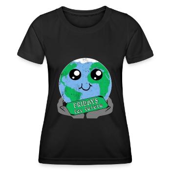 Fridays For Future Stop Climate Change Save Gift - Women's Functional T-Shirt - black - Front - AI Model Female 172 light (172cm)