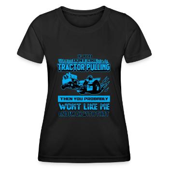 Tractor Pulling Power Full Pull Motorsport Gift - Women's Functional T-Shirt - black - Front - AI Model Female 172 light (172cm)