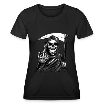 Reaper Skeleton Angel of Death Skull Blade Gift - Women's Functional T-Shirt - black - Front - AI Model Female 172 light (172cm)