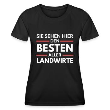 Sie sehen hier den Besten aller Landwirte - Frauen Funktions-T-Shirt - Schwarz - Vorne - AI Model Female 172 light (172cm)