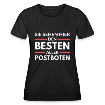 Sie sehen hier den Besten aller Postboten - Frauen Funktions-T-Shirt - Schwarz - Vorne - AI Model Female 172 light (172cm)