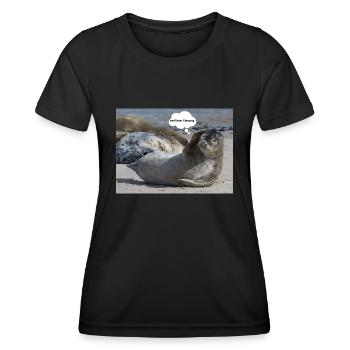 Robbe - Frauen Funktions-T-Shirt - Schwarz - Vorne - AI Model Female 172 light (172cm)