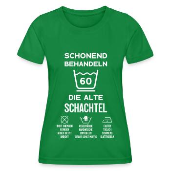 60. GEBURTSTAG DAMEN JAHRGANG 1963 60 JAHRE - Frauen Funktions-T-Shirt - Kelly Green - Vorne - AI Model Female 172 dark (172cm)