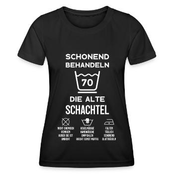 70. GEBURTSTAG DAMEN JAHRGANG 1953 70 JAHRE - Frauen Funktions-T-Shirt - Schwarz - Vorne - AI Model Female 172 light (172cm)
