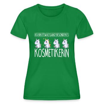 KOSMETIKERIN - Toll - Frauen Funktions-T-Shirt - Kelly Green - Vorne - AI Model Female 172 dark (172cm)