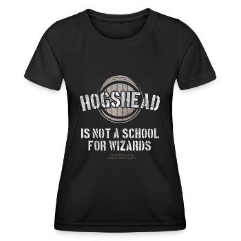 Whisky Spruch Hogshead School For Wizards - Frauen Funktions-T-Shirt - Schwarz - Vorne - AI Model Female 172 light (172cm)