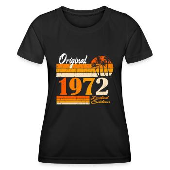 1972 Jahrgang Vintage Retro Geburtstag - Frauen Funktions-T-Shirt - Schwarz - Vorne - AI Model Female 172 light (172cm)