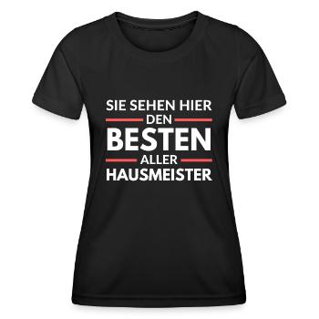 Sie sehen hier den Besten aller Hausmeister - Frauen Funktions-T-Shirt - Schwarz - Vorne - AI Model Female 172 light (172cm)