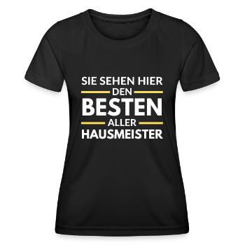 Sie sehen hier den Besten aller Hausmeister - Frauen Funktions-T-Shirt - Schwarz - Vorne - AI Model Female 172 light (172cm)