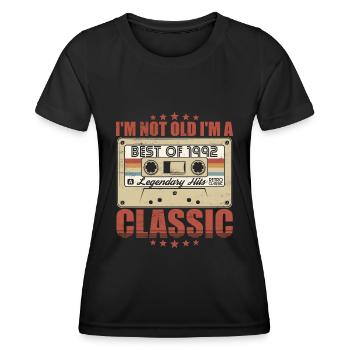 1992 Vintage Vintage Retro Cadeau d’anniversaire - T-shirt sport Femme - noir - Devant - AI Model Female 172 light (172cm)