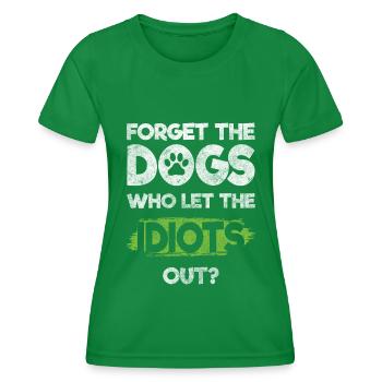 sarcasm colleague irony friend - Women's Functional T-Shirt - kelly green - Front - AI Model Female 172 dark (172cm)