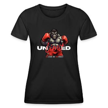 unlimited Boxender Gorilla - Frauen Funktions-T-Shirt - Schwarz - Vorne - AI Model Female 172 light (172cm)