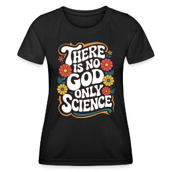 Athéisme, athée, anti-religion, agnostique - T-shirt sport Femme - noir - Devant - AI Model Female 172 light (172cm)