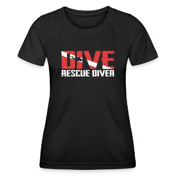 Plongeur plongeur plongeur plongeur océan - T-shirt sport Femme - noir - Devant - AI Model Female 172 light (172cm)