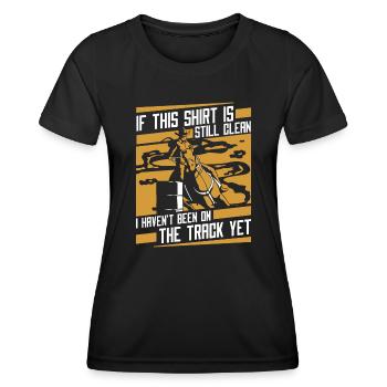 Horse Racing Barrel racing Horse Barrels - Women's Functional T-Shirt - black - Front - AI Model Female 172 light (172cm)