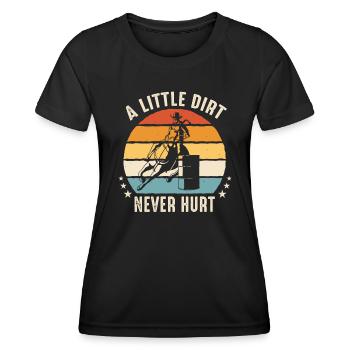 Horse Racing Barrel racing Horse Barrels - Women's Functional T-Shirt - black - Front - AI Model Female 172 light (172cm)