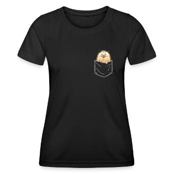 Hérisson Épineux Animal Hérisson - T-shirt sport Femme - noir - Devant - AI Model Female 172 light (172cm)