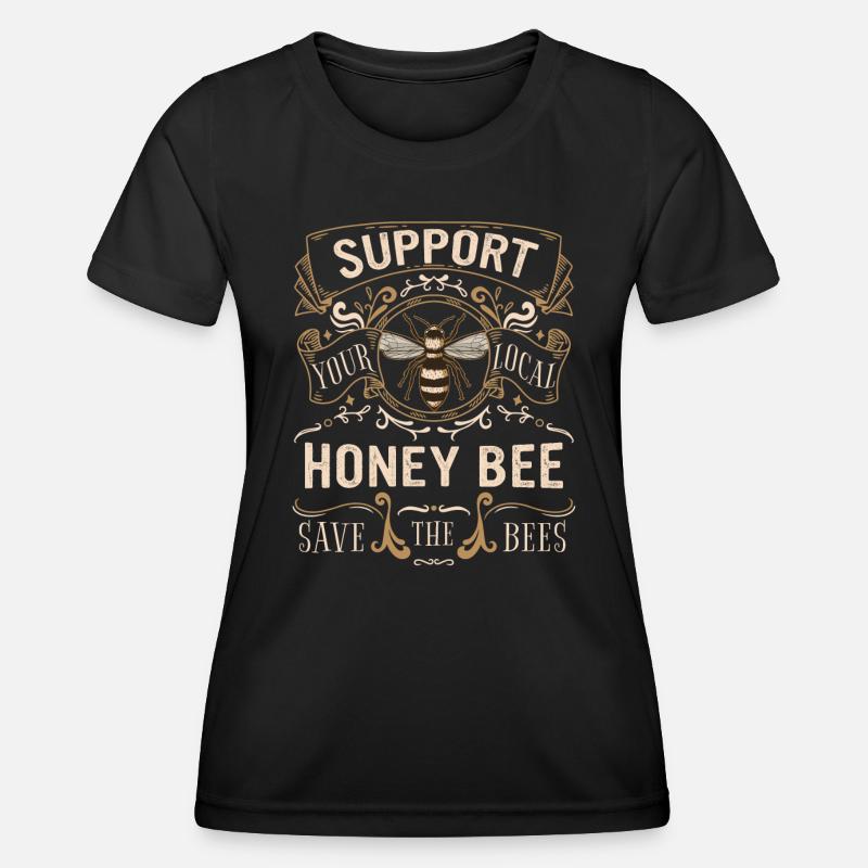 Honey bee Beekeeper Bees Bees Bee - Women's Functional T-Shirt - black