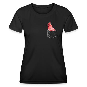 Cardinal Rouge Cardinal Vogel Cardinal Rouge - T-shirt sport Femme - noir - Devant - AI Model Female 172 light (172cm)
