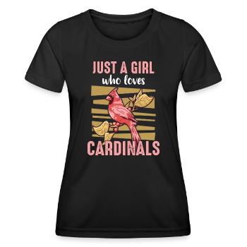Cardinal Rouge Cardinal Vogel Cardinal Rouge - T-shirt sport Femme - noir - Devant - AI Model Female 172 light (172cm)