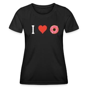Donut Donuts Candy Bagel - T-shirt sport Femme - noir - Devant - AI Model Female 172 light (172cm)