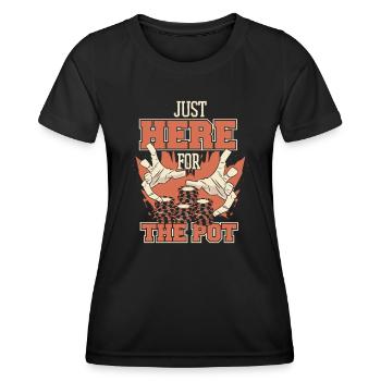 Poker Casino Texas Hold'em Pokerspieler - Frauen Funktions-T-Shirt - Schwarz - Vorne - AI Model Female 172 light (172cm)
