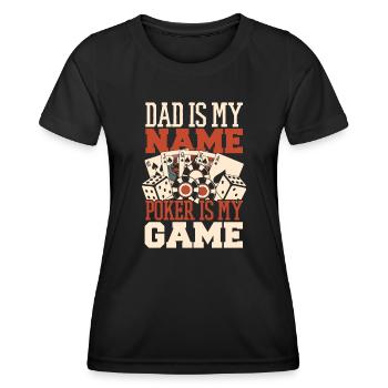 Poker Casino Texas Hold'em Pokerspieler - Frauen Funktions-T-Shirt - Schwarz - Vorne - AI Model Female 172 light (172cm)