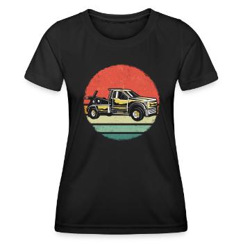 Tow truck truck tow truck tower - Women's Functional T-Shirt - black - Front - AI Model Female 172 light (172cm)