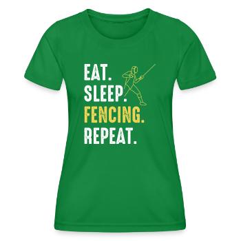 Fencing fencers - Women's Functional T-Shirt - kelly green - Front - AI Model Female 172 dark (172cm)