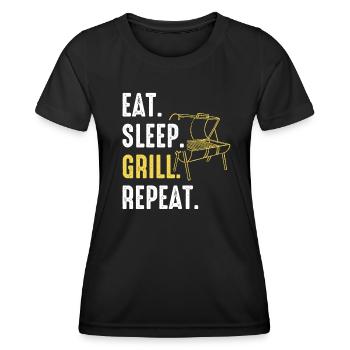 Grill Grillen Griller BBQ Barbecue - T-shirt sport Femme - noir - Devant - AI Model Female 172 light (172cm)