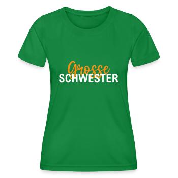 Große Schwester - Frauen Funktions-T-Shirt - Kelly Green - Vorne - AI Model Female 172 dark (172cm)